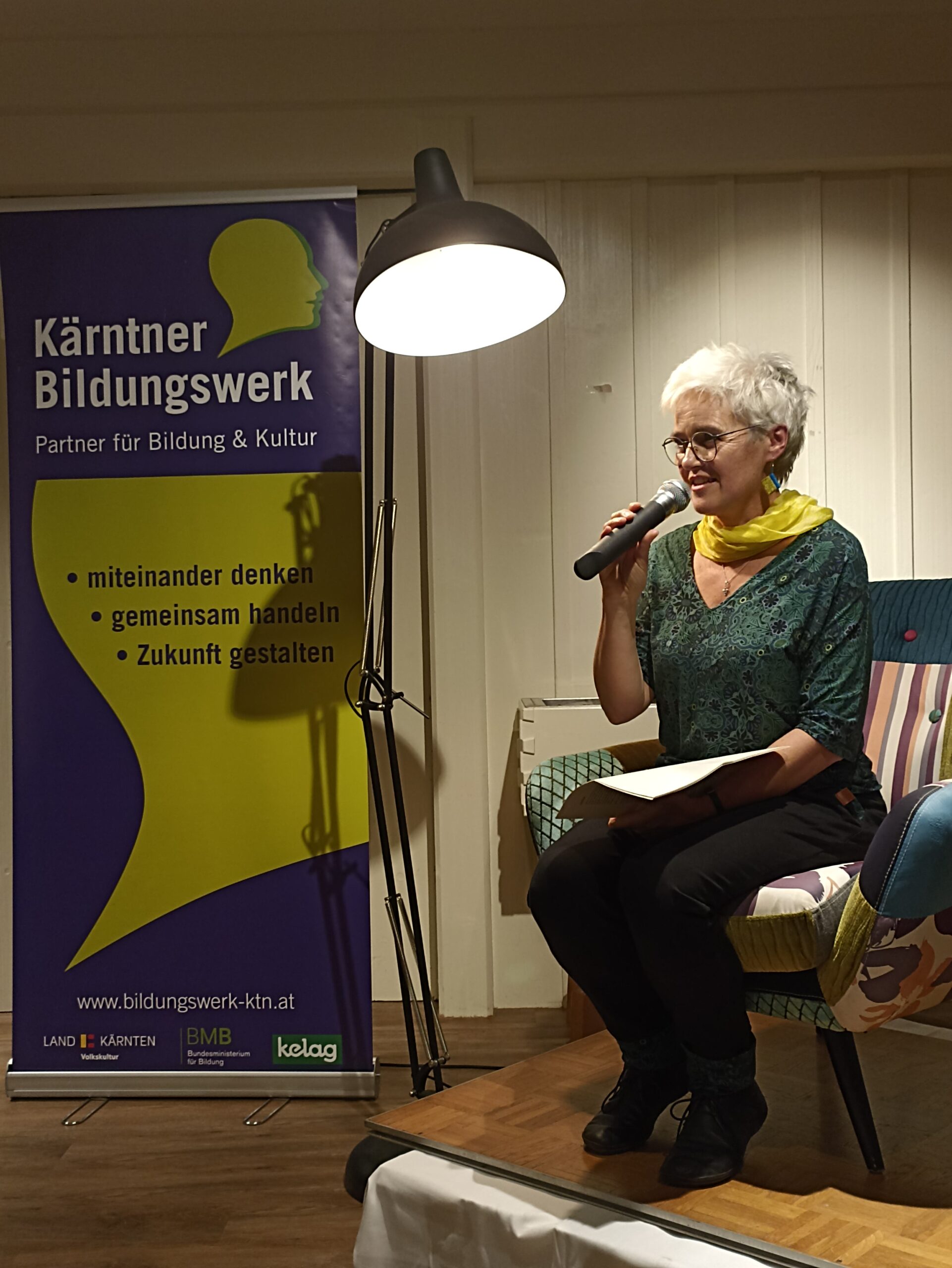 Christine Sitter, Kulturreferentin der Marktgemeinde Finkenstein am Faaker See, Mitorganisatorin und Moderatorin